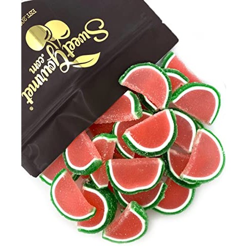 SweetGourmet Hand-Crafted Agar Watermelon Fruit Slices | 1 Pound