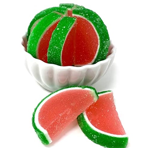 SweetGourmet Hand-Crafted Agar Watermelon Fruit Slices | 1 Pound