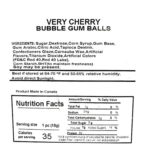 SweetGourmet Very Cherry Gumballs | Sour Candy Filled Bubble Gum...