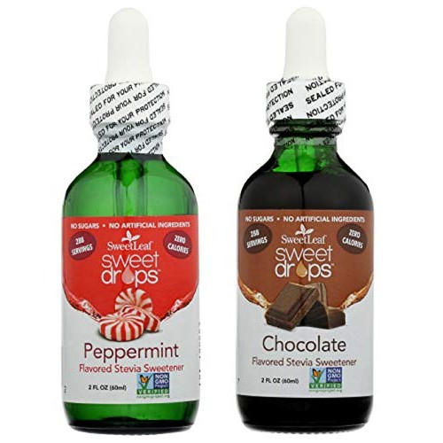 Sweetleaf Sweet Drops Liquid Stevia Sweetener Peppermint &Amp; Dark