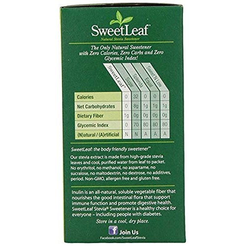 Sweetleaf Natural Stevia Sweetener, 70 Count - 2 Pack