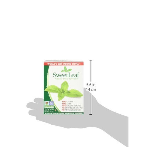 Sweetleaf Natural Stevia Sweetener, 70 Count - 2 Pack