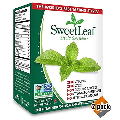 Sweetleaf Natural Stevia Sweetener, 70 Count - 2 Pack