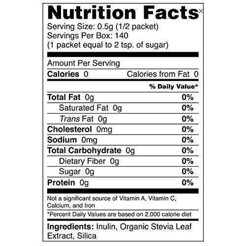 Sweetleaf Natural Stevia Sweetener,70 Packets 4 Pack