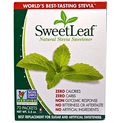 Sweetleaf Natural Stevia Sweetener,70 Packets 4 Pack