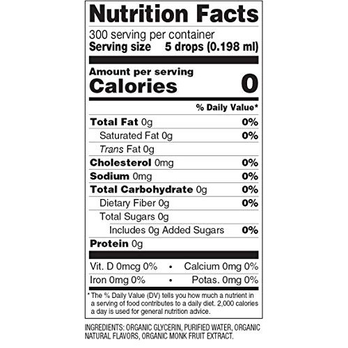 Sweetleaf Organic Monk Fruit Liquid Crème Brulee Flavored Sweete