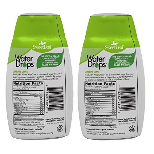Sweetleaf Stevia Natural Water Drops Lemon Lime, 1.62 Ounce Pac