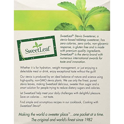 Sweetleaf Stevia Sweetener 70 Packets 2.5Oz Pack Of 3