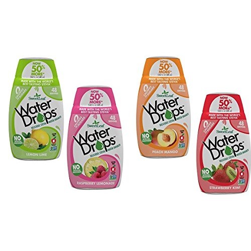 Sweetleaf Water Drops 4 Flavor Variety Bundle 2 Each: Strawberry