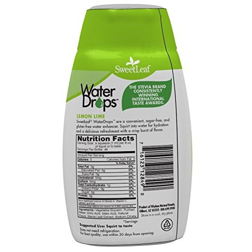 Sweetleaf Waterdrops, Lemon Lime, 1.62 Fl Oz Pack Of 1