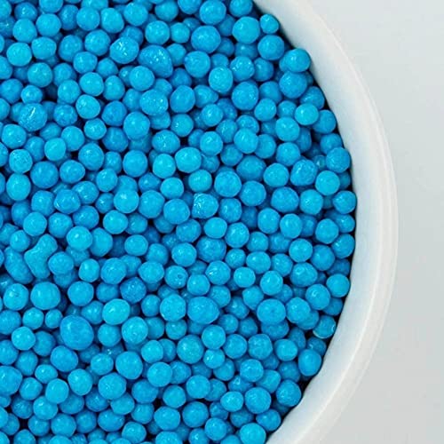 Ice Cream Toppings in Blue Crispy Pearls Sprinkles for Ice Cream...