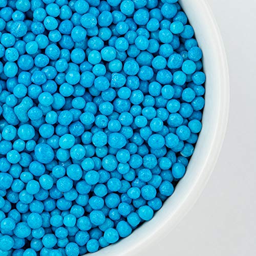 Ice Cream Toppings in Blue Crispy Pearls Sprinkles for Ice Cream...