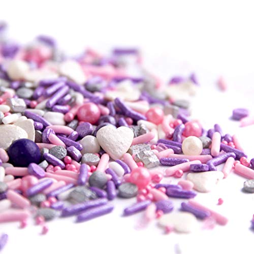 Sweets Indeed Sprinklefetti - Pink Purple Sprinkle Mix - Hearts