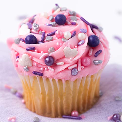 Sweets Indeed Sprinklefetti - Pink Purple Sprinkle Mix - Hearts
