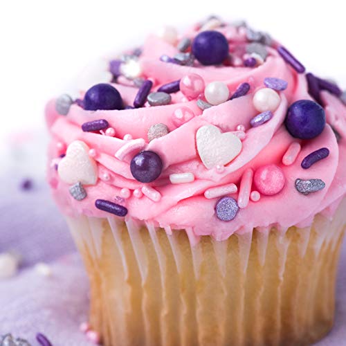 Sweets Indeed Sprinklefetti - Pink Purple Sprinkle Mix - Hearts