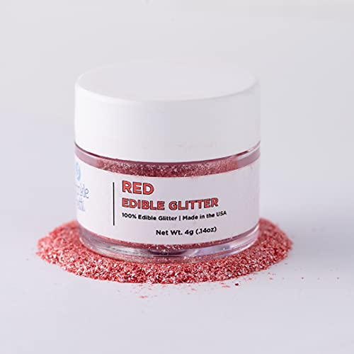 Sweets Indeed Sprinklefetti Red Edible Glitter - 4Th Of July Cak