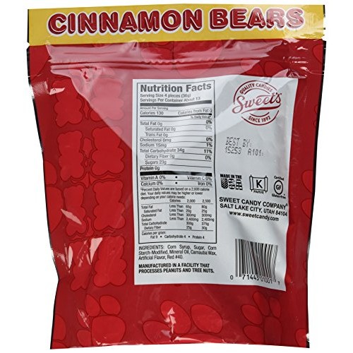 Cinnamon Bears Candy, 16 Oz Resealable Bags Pack Of 2