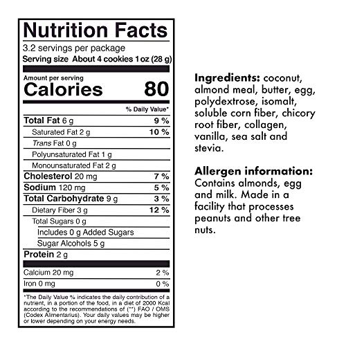 Sweetwell Coconut Cookies, Sugar-Free, Keto-Friendly Snack With