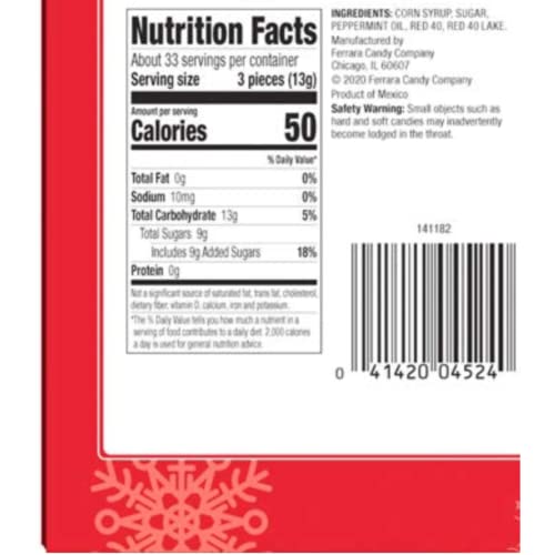 Brachs Original Mini Peppermint Candy Canes, Individually Wrapp...