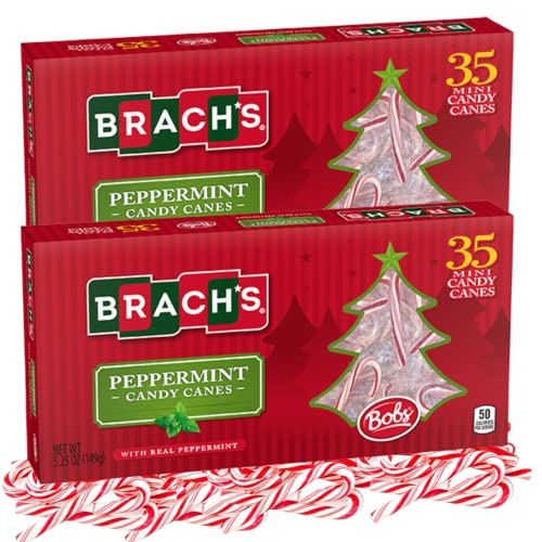Brachs Original Mini Peppermint Candy Canes, Individually Wrapp...