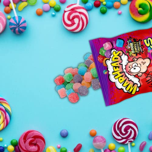 Warheads Chewy Cubes Sour Candy, Assorted Fruit Flavored Chews,