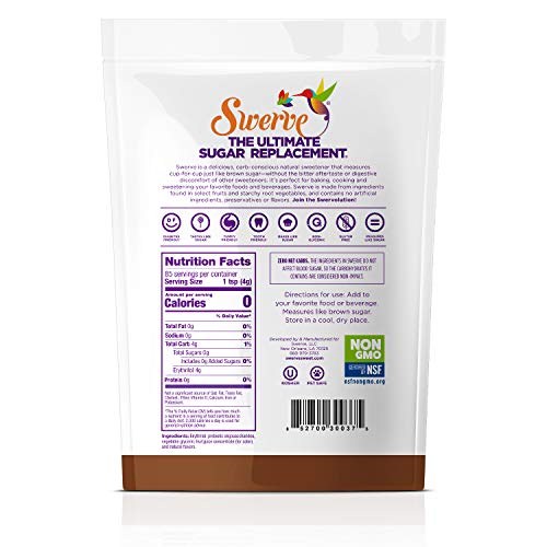Swerve Sweetener, Brown Bundle, 12 Oz Pack Of 2