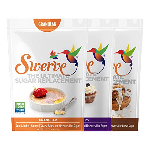 Swerve Sweetener, Bakers Trio, Granular 12 Oz, Confectioners 12