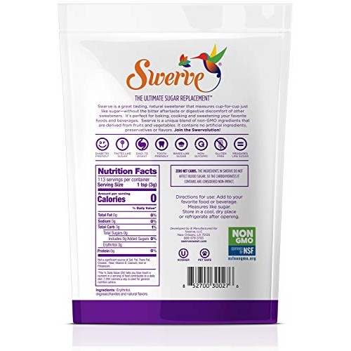 Swerve Sweetener, Confectioners, 12 Oz Bag Pack Of 3