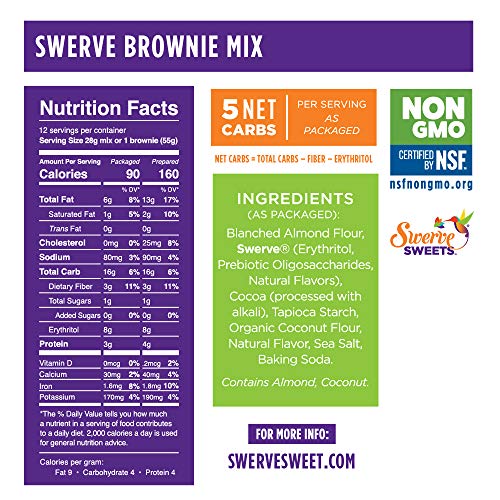 Swerve Sweets, Brownie Mix, 12 Ounces Pack Of 2