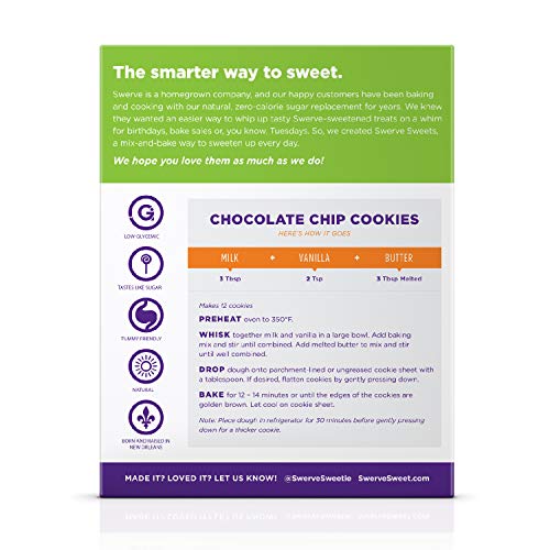 Swerve Sweets, Chocolate Chip Cookie Mix, 9.3 Oz