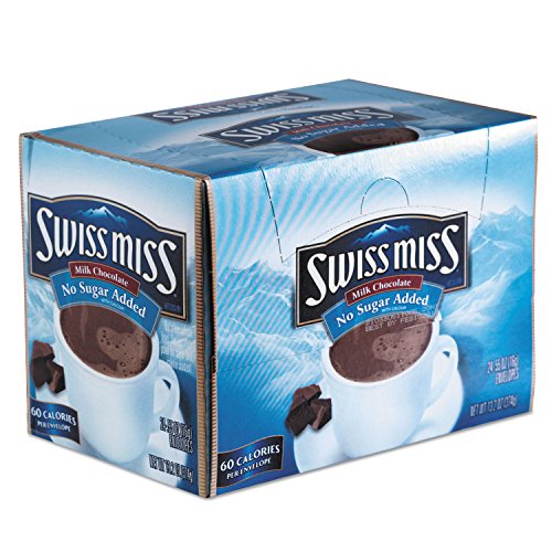 Swiss Miss 55584 Hot Cocoa Mix, No Sugar Added, 24 Packets/Box