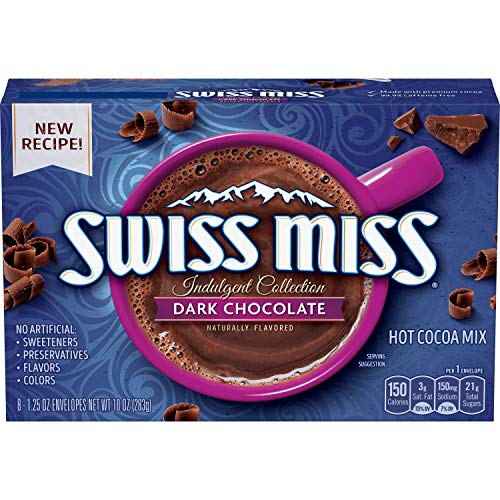 Swiss Miss, Dark Chocolate Sensation, Hot Cocoa Mix, 8 Count, 10