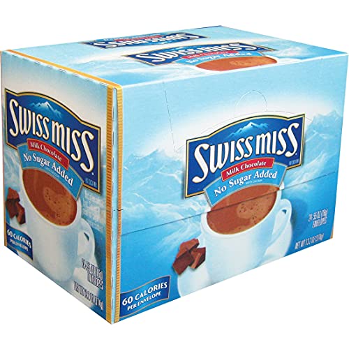 Swiss Miss Hot Chocolate, No Sugar Added Box Of 24
