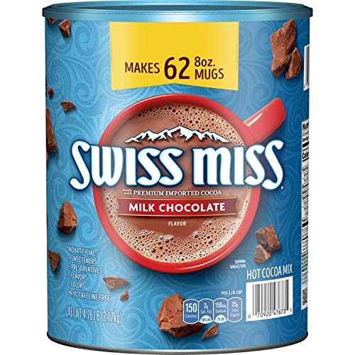 Swiss Miss Milk Chocolate Flavor Hot Cocoa Mix, 4.78 Lb Canister
