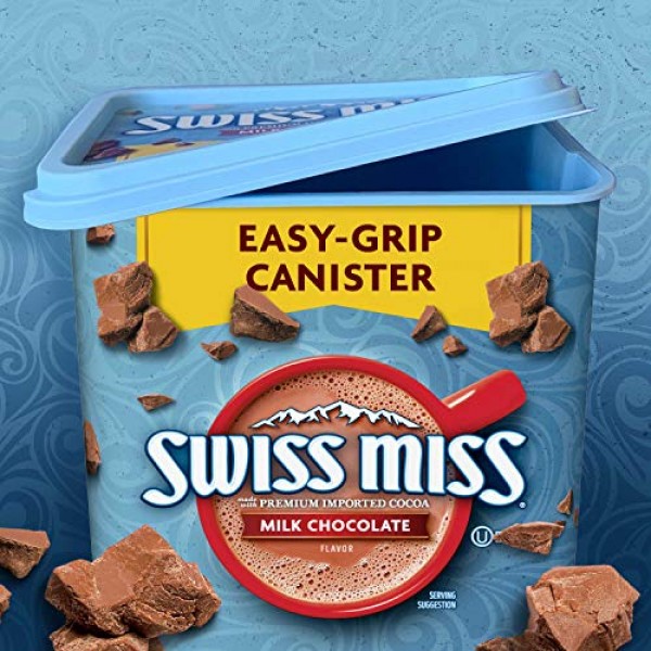 Swiss Miss Milk Chocolate Flavor Hot Cocoa Mix Canister, 38.27 Oz