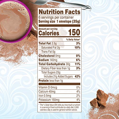 Swiss Miss Non-Dairy Chocolate Flavored Hot Cocoa Mix, 1.23 Oz.