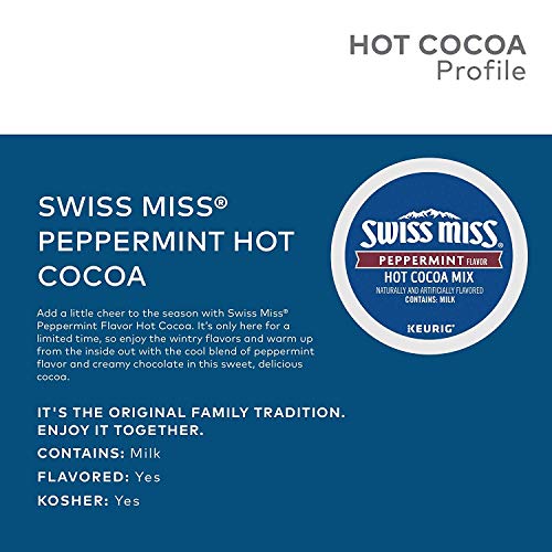 Swiss Miss Peppermint Hot Cocoa Single Serve Keurig K-Cup Pods