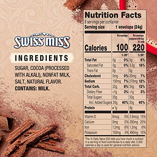 Swiss Miss Simply Cocoa Milk Chocolate Flavor Hot Cocoa Mix, 0.8