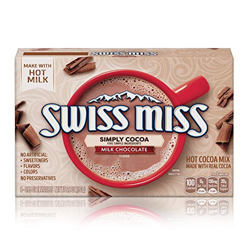 Swiss Miss Simply Cocoa Milk Chocolate Hot Cocoa Mix, 8Count 6.8 Oz
