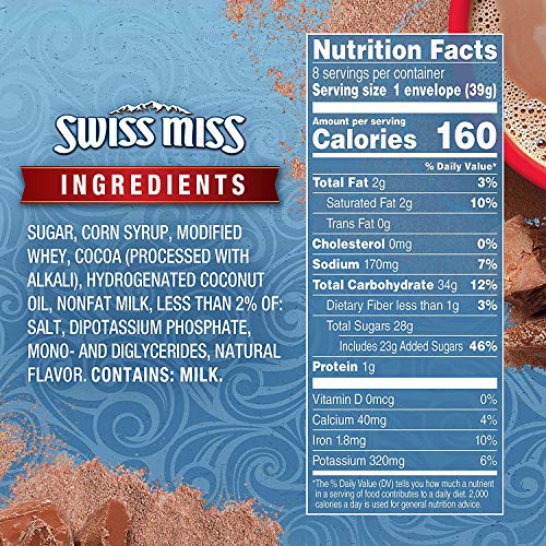 Swiss Miss Swiss Variety Hot Cocoa Mix, No Sugar Added, Milk Cho