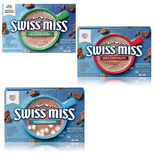 Swiss Miss Swiss Variety Hot Cocoa Mix, No Sugar Added, Milk Cho