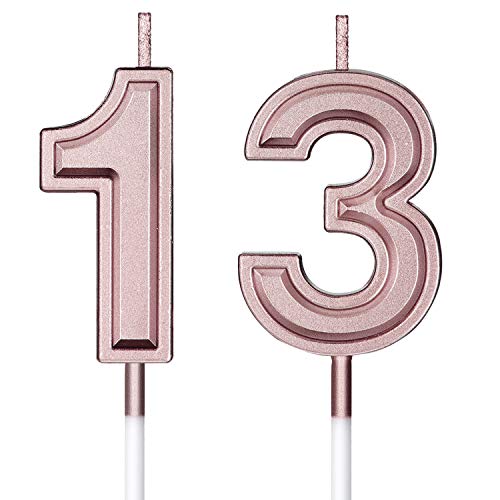 Syhood 13Th Birthday Candles Cake Numeral Candles Happy Birthday
