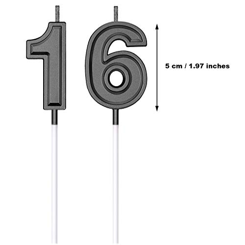 Syhood 16Th Birthday Candles Cake Numeral Candles Happy Birthday