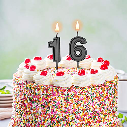 Syhood 16Th Birthday Candles Cake Numeral Candles Happy Birthday