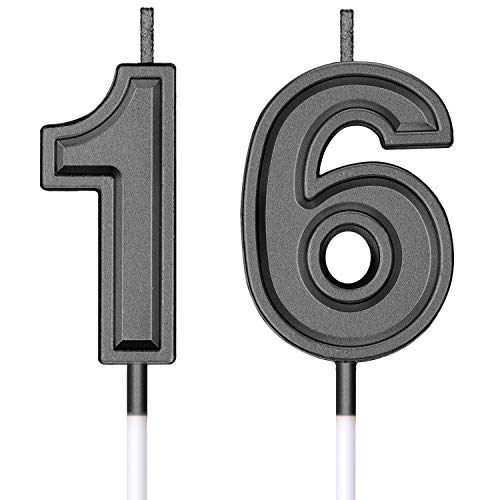 Syhood 16Th Birthday Candles Cake Numeral Candles Happy Birthday
