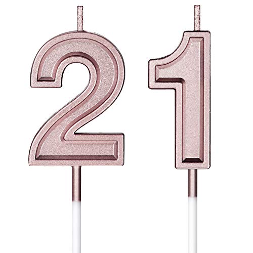 Syhood 21St Birthday Candles Cake Numeral Candles Happy Birthday