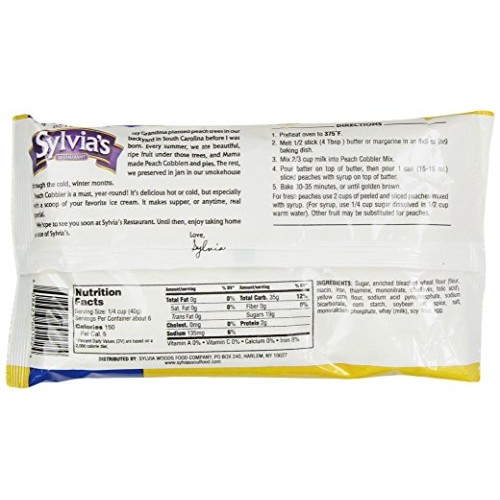 Sylvias Peach Cobbler Mix, 9 Ounce Packages Pack Of 9