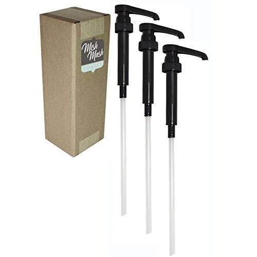Black Syrup Pump For 750Ml 25.4Oz Bottles, Pack Of 3 Compatib