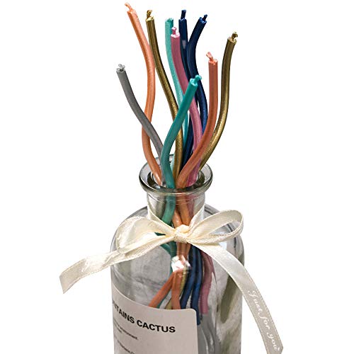 Twisty Birthday Candles Set,Metallic Colorful Curly Coil Candles