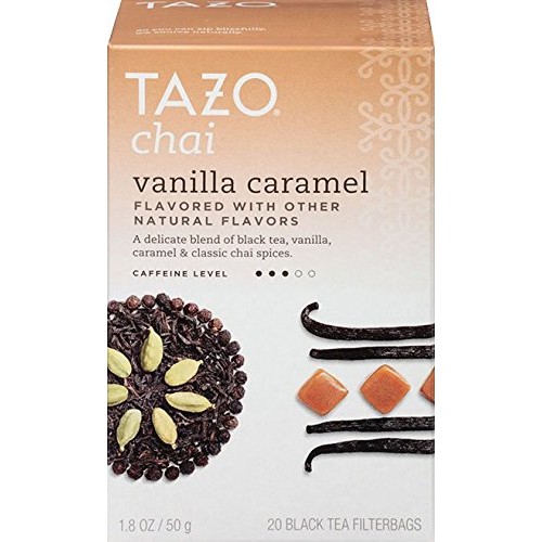 Tazo Chai Vanilla Caramel 20 Black Tea Filter Bags Pack Of 2